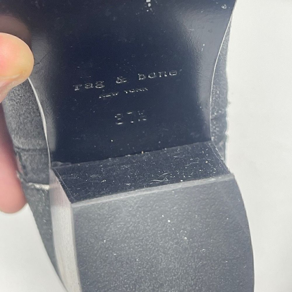 Rag & Bone Suede Coated Margot Boot - Black Sz 37… - image 7